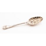 A Georgian old English pattern berry table spoon, circa 1800,