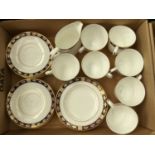 A Royal Crown Derby 'Kedleston' teaset, comprising seven cups, six saucers,