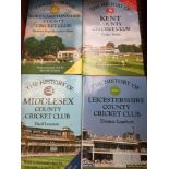 Books: 'History of Kent CCC', signed by 21 players, 'History of Leicestershire CCC',