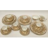 Royal Crown Derby "Brocade" pattern number 1286 part tea service.