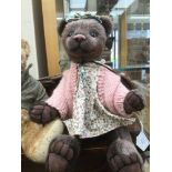 Michelle Lamb: A handmade artist teddy bear by Michelle Lamb, 'Ruby', Exclusive to Silly Bears.