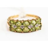 A Peridot and 9ct gold dress ring,