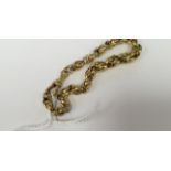 A 9ct gold roller link bracelet, with toggle clasp, length approx 7'', weight 10.