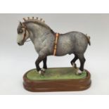 A Royal Worcester limited edition 541/500 Percheron Stallion,