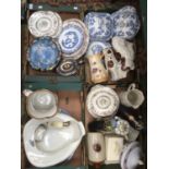 Four boxes of 20th century ceramics