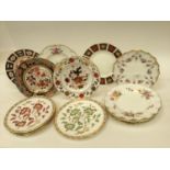 A collection of sixteen Royal Crown Derby plates to include: 2451, 8687, Honeysuckle,