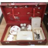 A cased vintage picnic set