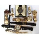 Assorted ladies and gentlemen's watches and pendants, some missing straps,