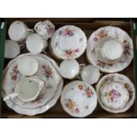 A Royal Crown Derby 'Derby Posies' collection of tea wares, all 1st quality, comprising ten cups,