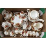 A large quantity of Royal Albert 'Country Roses' pattern china to include: twelve tea plates,