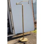 A brass directional standard lamp