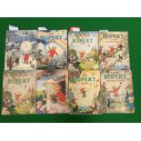 Daily Express Rupert Bear, soft back annuals 1943, More Rupert Adventures,