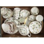 A Wedgwood 'Wild Strawberry' comprehensive tea service, together with teapot,