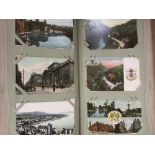 Early 20th Century album of postcards, approx 300, Edwardian to 1930s, Topographical,