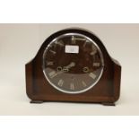 A Smith's oak cased Westminster chime eight day mantel clock