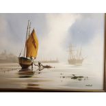 Delaval, 20th Century School, Cornish seascapes and landscapes, three oils on canvas,