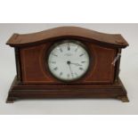 A mahogany cased mantle clock made for Mappin & Webb,