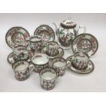 A Coalport Indian tree pattern coffee set