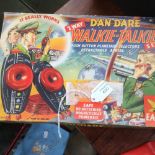 A 1950s Dan Dare two way Walkie Talkie set, boxed,