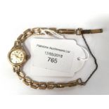 A 9ct gold Avia ladies bracelet watch, with a total gross weight approx 12.