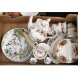 Royal Albert 'Lavender Rose' tea service with tea pot milk/sugar etc (1 box)