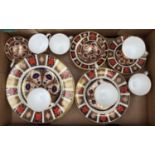 Royal Crown Derby 1128 Imari: six dinner, six breakfast, six side plates, six cups and saucers,