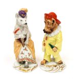 Pair of Unter Weiss Bach porcelain figures of dogs