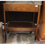 A mid 20th Century oak two-tier tea trolley,