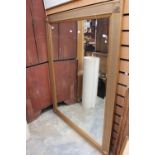 Large, gilded wood framed mirror,