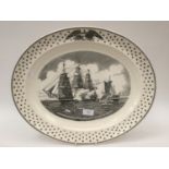 A large Wedgwood American Heritage series meat plate, circa 1968, Constitution and Java,