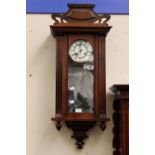 A mahogany cased Unghams, Vienna wall clock,