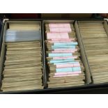 Large collection of approx 1800 postcards in case,