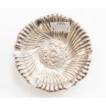 A Victorian silver shaped circular bowl,