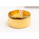 A 22ct gold plain wedding band, size N1/2, weight approx 11.