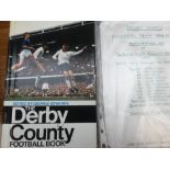 Derby County football book signed by twelve players