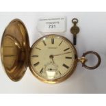 An 18ct gold hunter pocket watch, M.