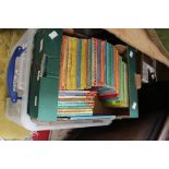 A large quantity of vintage Ladybird books in two boxes.