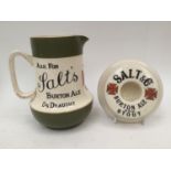 A Salts Pale Ale whisky jug, Carltonware; together with Carlton ware,