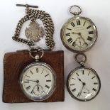 A Victorian silver cased pocket watch by Johnson and Sons, Derby,