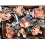 A full set of Wade Natwest piggy savings banks with one similar (7).