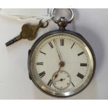 A silver key wind pocket watch