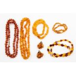 Baltic amber two bracelets,