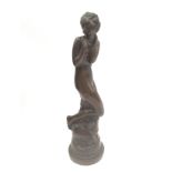 Richard Garre, French 20th Century, bronze statue of a nymph,