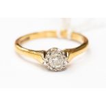 An 18ct gold and diamond solitaire ring, total gross weight approximately 2.