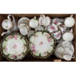 A French dessert service a/f together with tea and coffee wares (1 box)