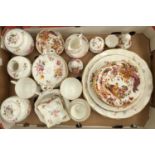 Royal Crown Derby 'Posies' dinner plates, dessert plates, and tea plates,