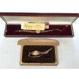 A boxed lady's 9ct gold Geneve wristwatch and a boxed 1950s lady's Helevtia wristwatch (2)