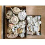 A collection of teapots and dinner and tea wares (two boxes)