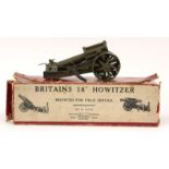 Britains: A boxed Britains '18 Inch Howitzer', No. 2107, box and vehicle as found.