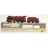 Wrenn: A boxed W2260, 4-6-0 Royal Scot LMS Maroon, No. 6100, Packer No. 6, packing rings inside.